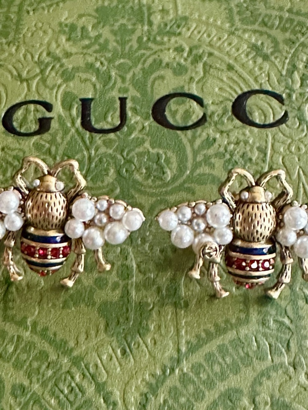 Jewelry, Gucci Bee Earrings 2 pairs Dangle and Non-Dangle with Posts - Picture 5 of 8